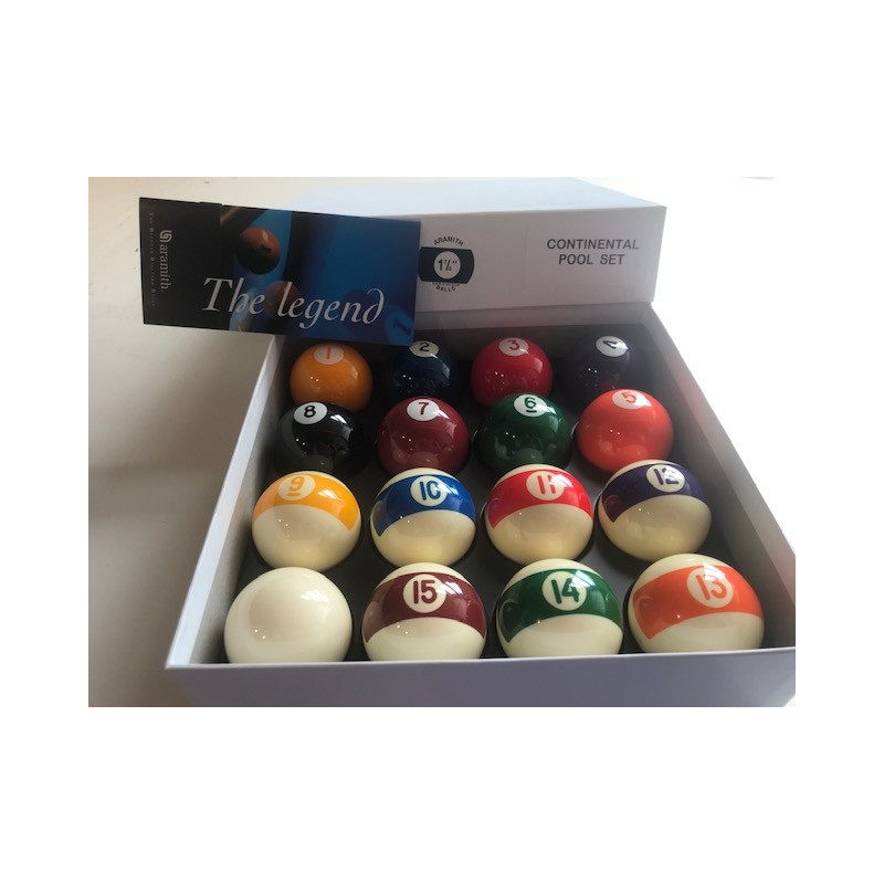 Billes Américaines Aramith 48 mm Continental