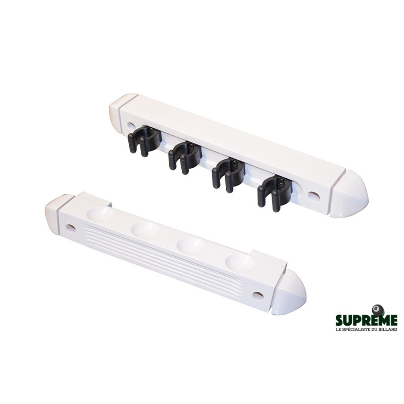 Porte-queues billard mural 4 Queues Blanc