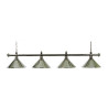 Luminaire 4 globes Argent