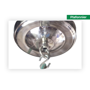 Luminaire Chromé 3 globes 150 cm