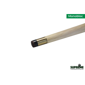 Queue billard standard 123 cm 1pc - virole laiton & embout vissé 11 mm