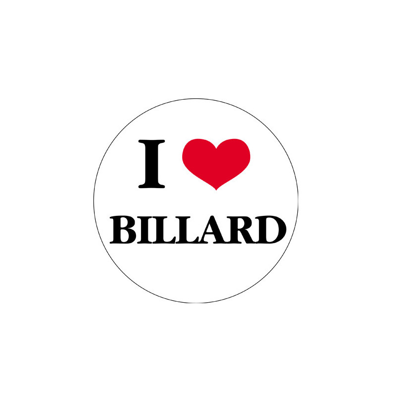 Sticker I Love Billard