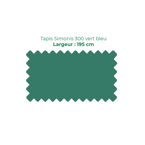 Tapis Simonis 300 Rapide - Largeur 195 cm vert-bleu