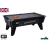 BILLARD OMEGA 7FT NOIR À MONNAYEUR 2.0 TAPIS GRIS.