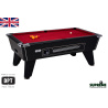 BILLARD OMEGA 7FT NOIR À MONNAYEUR 2.0 TAPIS ROUGE.