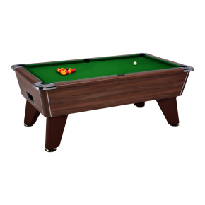BILLARD OMÉGA DOM 7FT CHÊNE FONCÉ 2.0 TAPIS VERT.