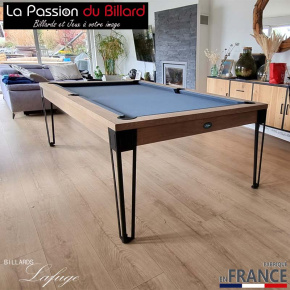 Table convertible en billard "ALPHA" au design industriel