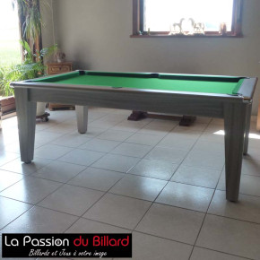 Table billard 6ft York bois flotté tapis vert.