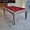Billard pool anglais York bois flotté 6ft tapis bordeaux.