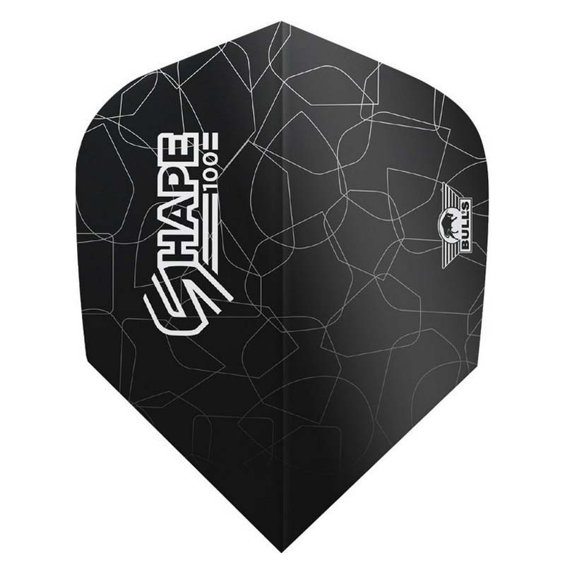 Ailette de fléchette bull's shape noire.