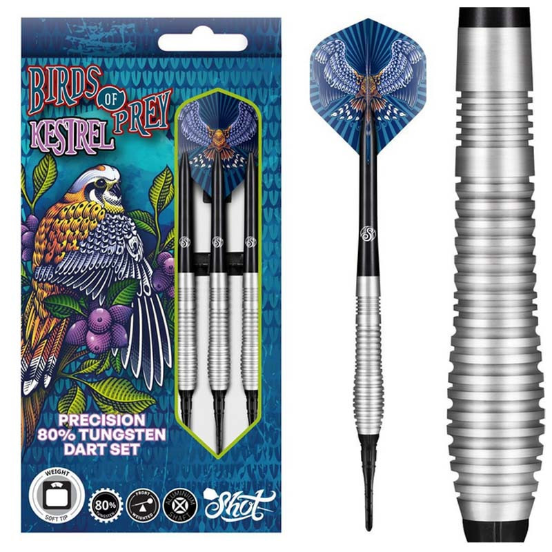 Fléchettes haut de gamme pour joueur pro en tungstène de 18 grammes pointes souples.