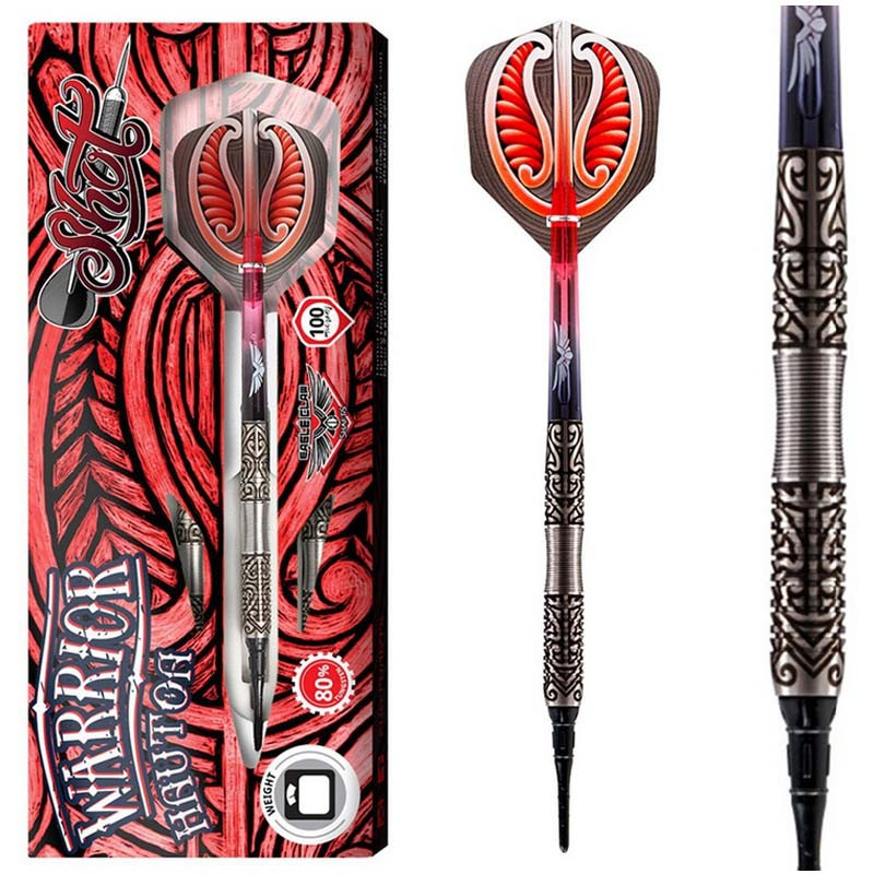 Fléchettes professionnelles Shot Warrior Hautoa 18 Grammes tungstène.
