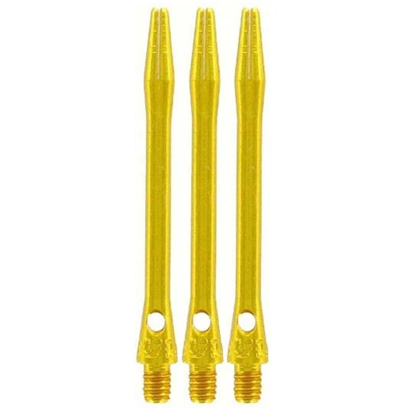 Tige en aluminium de couleur or et de 45 mm de longueur pour jeu de fléchette.