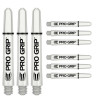 Lot de 9 shafts blanc avec anneau pro grip target, dimension 44.5mm.
