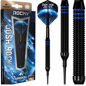 Lot de 3 fléchettes débutant pointe plastique josh rock - rocky.