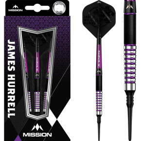Set pour cibles électroniques
Inclus : 3 fléchettes avec flights James Hurrell, shafts Sabre violets et pointes Titan Pro.