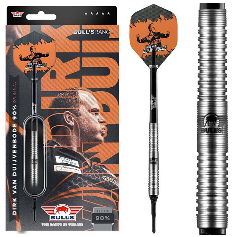 Bull’s Dirk van Duijvenbode – La précision d’un champion
Un fût en tungstène 90 % avec grip hybride pour un contrôle absolu.