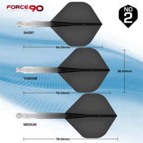 Compatibles avec Soft Tip et Steel Tip : ailettes moulées performantes adaptées à tous les types de fléchettes.