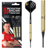 Fléchettes BULL'S Krzysztof Ratajski Soft 18g en laiton doré.