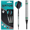 Fléchettes BULL'S Artos AR1 Soft Tip 80% Tungstène, design mint élégant.