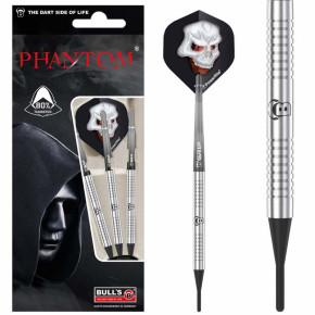 Fléchettes BULL'S Phantom PT2 – 80% Tungstène, 18g, Soft Tip.