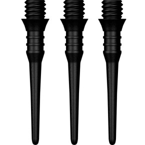 Mission Titan Pro Soft Tip 2BA – Pack de 50 pointes noires pour fléchettes électroniques.