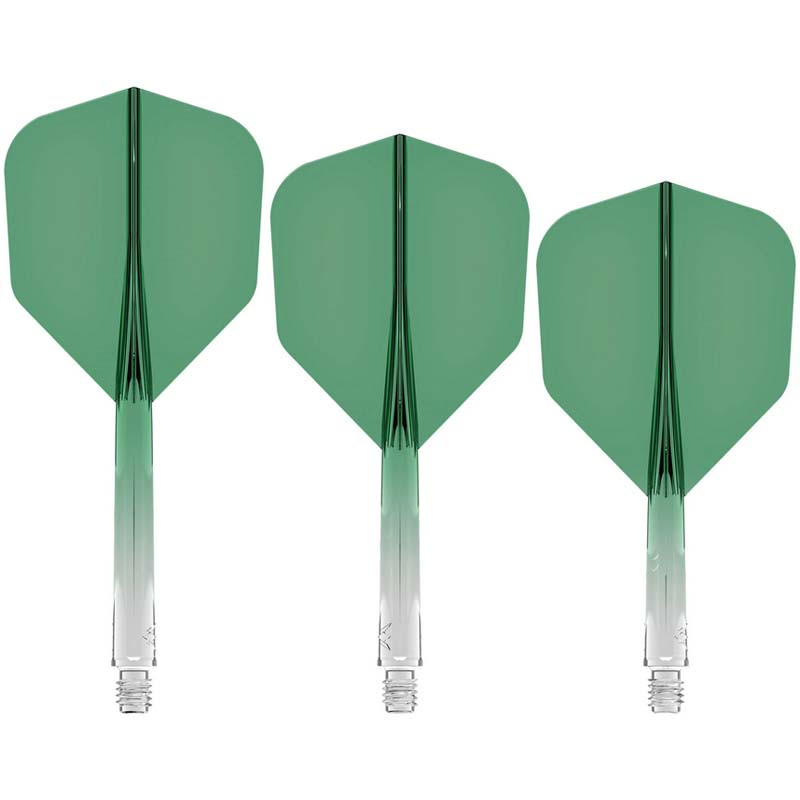 Ailettes à fléchettes thermomoulées force 90 vert transparent N°6