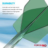 Ailette Mission Force 90 verte transparente pour une meilleure durabilité dans le temps.