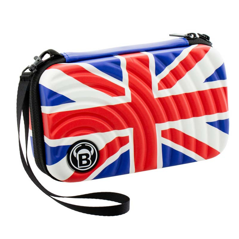 BULL'S Orbis XL Union Jack – Étui rigide pour fléchettes avec design britannique.