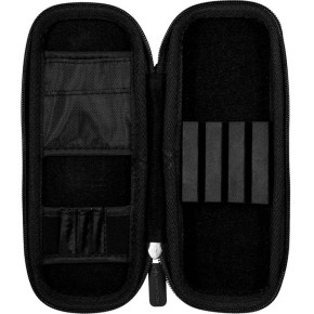 Compartiments intégrés pour accessoires : flights, shafts et pointes.