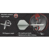 Angle parfait de 90° – Trajectoire régulière et stabilité accrue pour les dragonflight red bull's