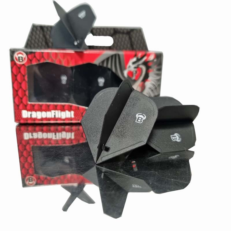 Ailettes moulées BULL'S DragonFlight noires – Ultra-résistantes et durables.