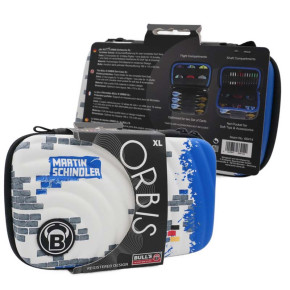 Packaging officiel Bull’s Orbis XL Martin Schindler – modèle XL avec espace optimisé et fermeture invisible.