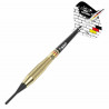 Fléchette Martin Schindler laiton 18g avec grip rainuré et flight Allemagne.