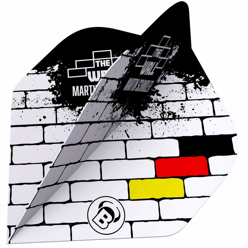 Flights Bull’s Schindler The Wall – design mur blanc, 100 microns, pour fléchettes soft ou steel tip