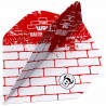 Ailettes Bull’s Metrixx G3 Martin Schindler – rouge et blanc, 150 microns, design The Wall