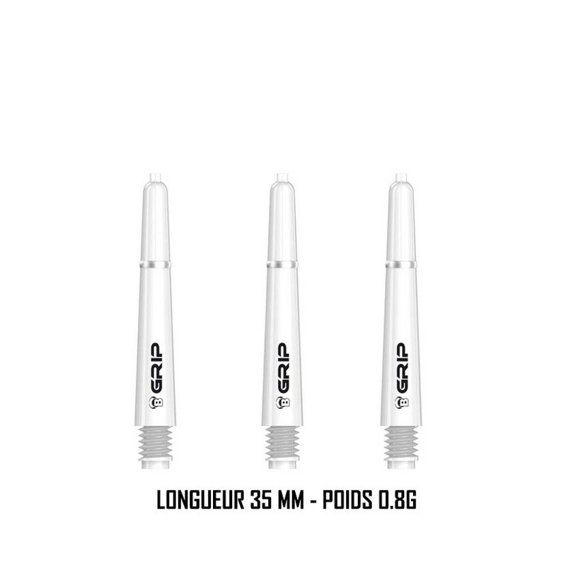 Tige Bull’s B-Grip-2 SL blanche 35 mm – 0,8 g – en polycarbonate, compatible ailettes standards et DragonFlight.