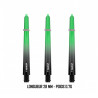 Tiges de fléchettes vert transparent Bull’s B-Grip-2 TTB 48 mm – lot de 3 – haute stabilité.