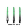 Tige BULL'S B-Grip-2 TTB verte transparente – 41 mm, compatible toutes ailettes