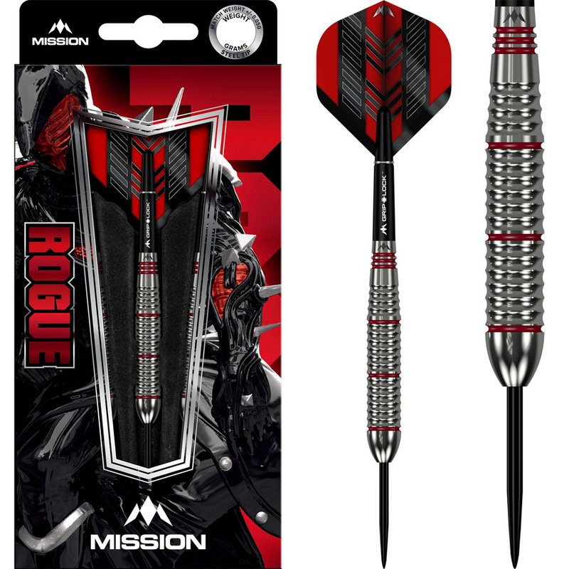 Présentation du set de fléchettes Mission Rogue en blister avec visuel exclusif