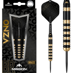 Fût en laiton noir et doré Onza M3 avec grip précis et logo Mission