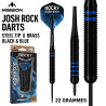 Pack complet fléchettes 22g Rocky avec boîte, shafts et ailettes Josh Rock.