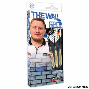 La boîte officielle The Wall avec fléchettes 23g en laiton naturel