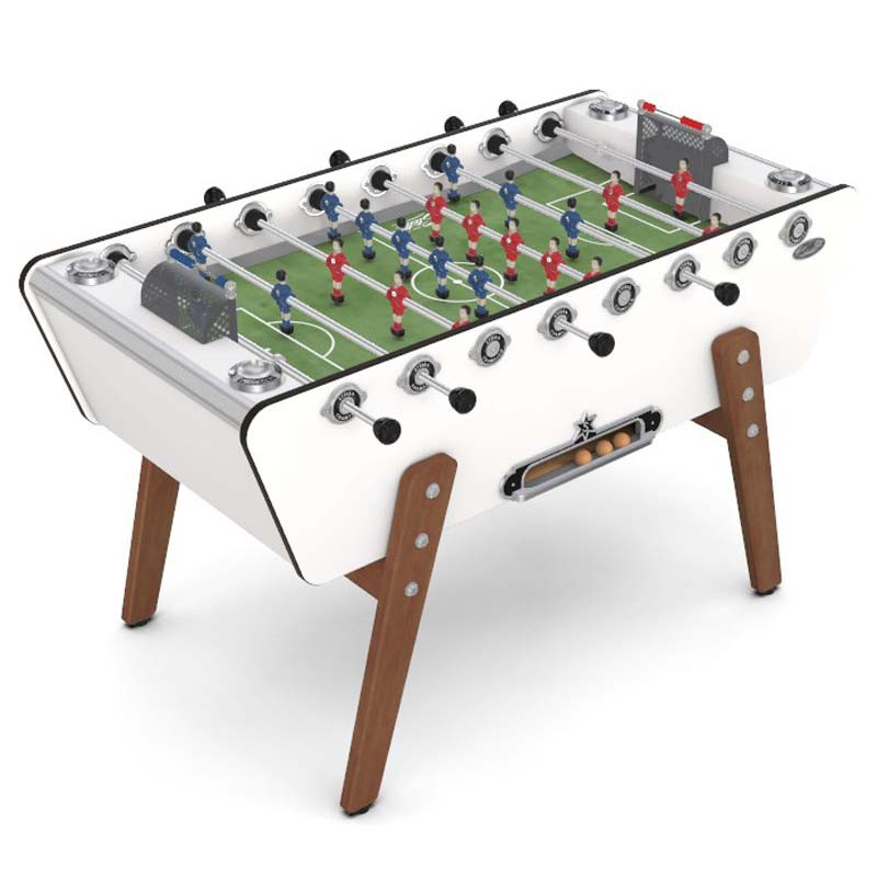 Baby-foot blanc Stella Champion Outdoor – design moderne et robuste pour extérieur toute saison