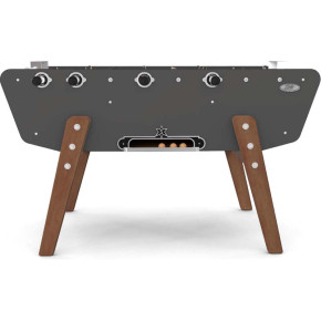 Vue de face du baby-foot Stella Star Outdoor en finition gris anthracite pour extérieur.