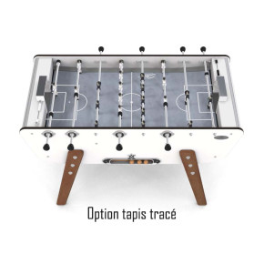 Vue du terrain gris avec lignes tracées – option sur le Stella Star Outdoor blanc.