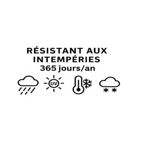 Résistant à la pluie, au gel, à la neige et aux UV – Baby-foot Stella Outdoor utilisable toute l’année en extérieur.