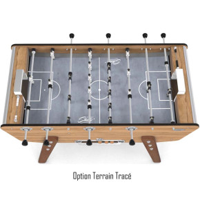 Tapis Gerflex gris avec tracé – baby-foot Stella Star Outdoor chêne