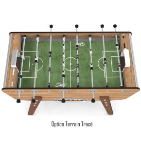 Table de baby-foot Stella Star Outdoor – Look bois chêne pour jardin et terrasse