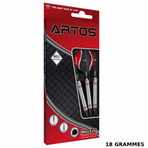 Lot de fléchettes professionnelles BULL'S Artos AR3 18 grammes, pointe plastique pour cible soft